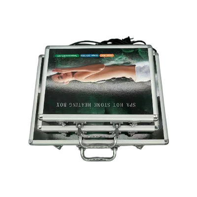Body Massage Spa Essential 22-Piece Bian Stone Energy Stone Set with Automatic Thermostatic Hot Compress and Guasha Tools