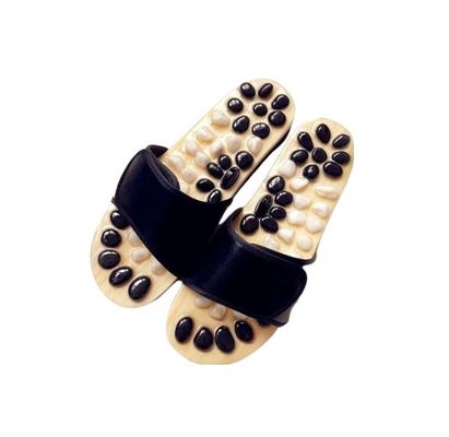 Body Muscles Function High Polished Natural Stones Pebbles Non-slip EVA Soles Foot Acupoint Massage Acupressure Slippers