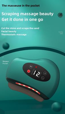 Body Massage Equipment Intelligent Facial Bianstone Massage Needle Stone Electric Scraping Instrument with Hot Compress