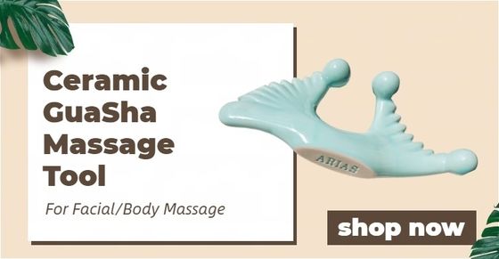 Muscle Massage Ceramic Gua Sha Board Anti Cellulite Therapy Machine for Blue Facial Massage Tools