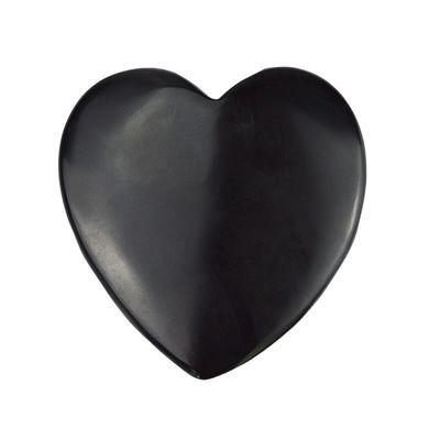 2024 Heart Shape Natural Black Bian Stone Gua Sha Scraping Massage Tool for Lymphatic Drainage Muscle Massage Function