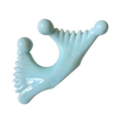 Blue Ceramic Gua Sha Massage Tool for Lymphatic Drainage and Skin Beauty Reinvigoration