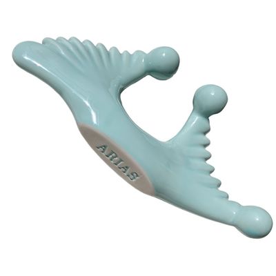 Blue Ceramic Gua Sha Massage Tool for Lymphatic Drainage and Skin Beauty Reinvigoration
