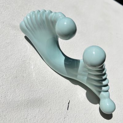 Blue Ceramic Gua Sha Massage Tool for Lymphatic Drainage and Skin Beauty Reinvigoration
