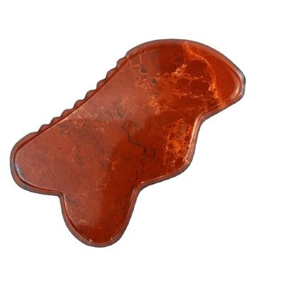 Custom Logo Red Jasper GuaSha Stone Scraping Massage Board Tool for Body Muscles and Massage