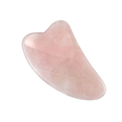 Small Jade Stone Guasha Board Custom Facial Massager for Neck Back Shoulder Waist Buttock Heart Shape Rose Quartz Gua Sha