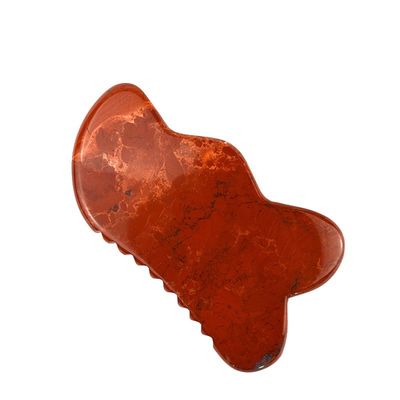 Customized Logo Availabled 2024 Red Jasper Stone Gua Sha Scraping Massage Board for Anti Aging and Muscle Relaxing Benefits