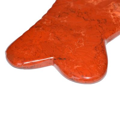 Customized Logo Availabled 2024 Red Jasper Stone Gua Sha Scraping Massage Board for Anti Aging and Muscle Relaxing Benefits
