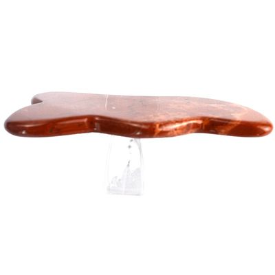Customized Logo Availabled 2024 Red Jasper Stone Gua Sha Scraping Massage Board for Anti Aging and Muscle Relaxing Benefits