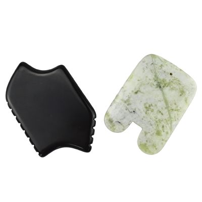 Facial Beauty Massage Tool 2024 U Shape Natural Xiuyan Jade Gua Sha Scraping Board with Muscle Massage Function