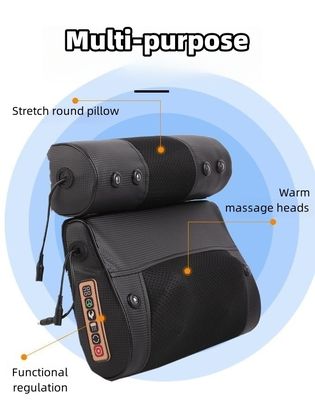 2023 Home Electric Neck Cushion Shiatsu Back Massager with Heat Function and Customized Logo Availabled Massage Pillow
