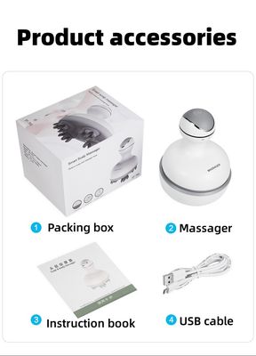 Customized Logo Availabled Mini Handheld Vibrating Body Massager Device for Head Massage Area in White Appearance