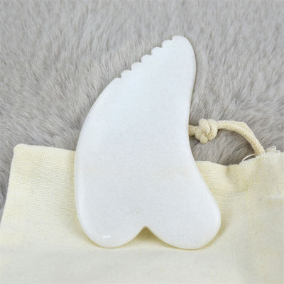 Body Massager Gua Sha Scraping Massage Tool White Jade Guasha Board Scraper Natural Jade Stone