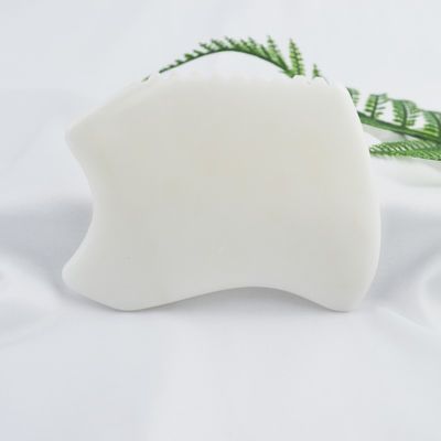 Body Massage Tool with Natural White Jade Stone Gua Sha Scraping Board Guasha Facial Spa Skin Care Beauty Salon