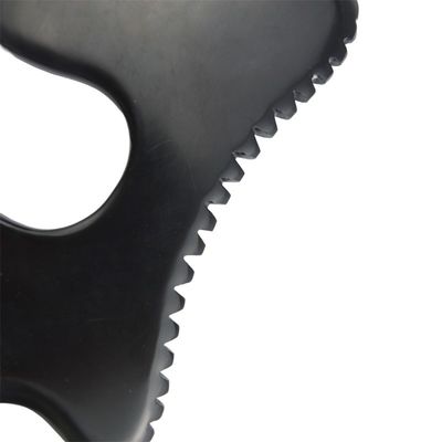 Custom Logo Availabled Black Bian Stone Gua Sha Massage Tool With Handle Body Massage Equipment Guasha Stone Self Skin Care