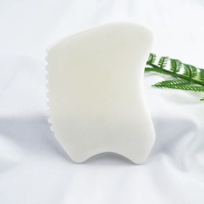 Body Massager Newest Style Pure Natural White Jade Facial Anti-aging Gua Sha Board Gemstone Skincare Massage Jade Stone Guasha Tool