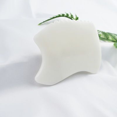 Body Massager Newest Style Pure Natural White Jade Facial Anti-aging Gua Sha Board Gemstone Skincare Massage Jade Stone Guasha Tool