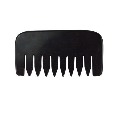 2024 Mini Natural Black Bian Stone Gua Sha Hair Scalp Massage Comb for Face Body Scrapper Massager Tool