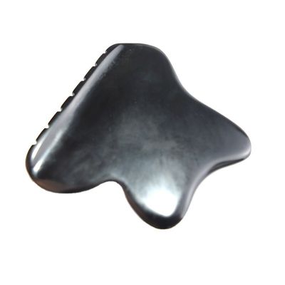 Body Massage Tool 2024 Trending Natural Black Bian Stone Gua Sha Scraping Board for Rejuvenating Facial Spa