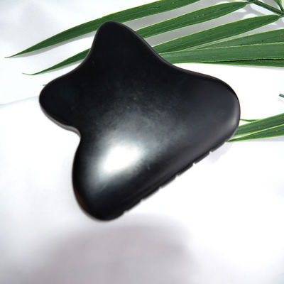 Body Massage Tool 2024 Trending Natural Black Bian Stone Gua Sha Scraping Board for Rejuvenating Facial Spa