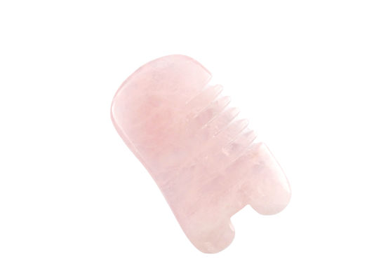Rose Quartz Gua Sha Comb Fish Shape Head Care Product for Natural Crystal Massage