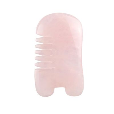 Rose Quartz Gua Sha Scalp Massage Comb Tool for Head Massage Tools Self Skin Care Spa Facial Lifting Beauty Equipment