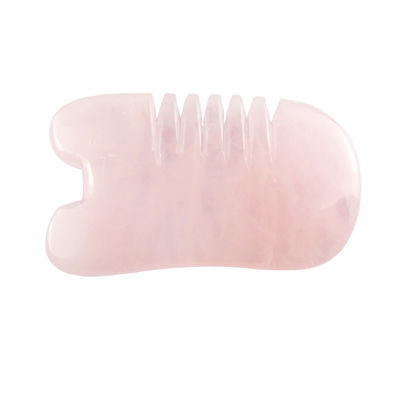 Rose Quartz Gua Sha Scalp Massage Comb Tool for Head Massage Tools Self Skin Care Spa Facial Lifting Beauty Equipment