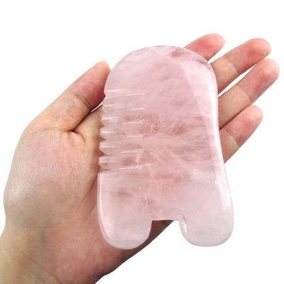 Rose Quartz Gua Sha Scalp Massage Comb Tool for Head Massage Tools Self Skin Care Spa Facial Lifting Beauty Equipment