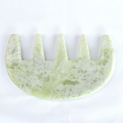Face Massager Jade Stone Gua Sha Comb Head Scalp Guasha Massage Tool for Full Body Massage Area Custom Logo