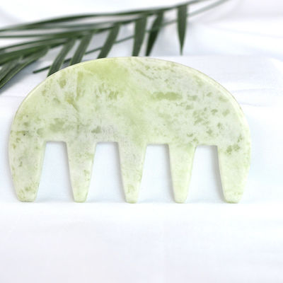 Face Massager Jade Stone Gua Sha Comb Head Scalp Guasha Massage Tool for Full Body Massage Area Custom Logo