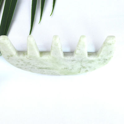 Face Massager Jade Stone Gua Sha Comb Head Scalp Guasha Massage Tool for Full Body Massage Area Custom Logo