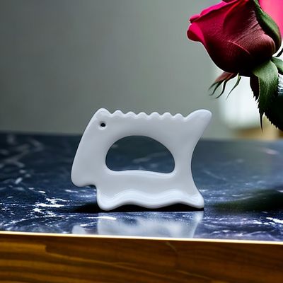 Ceramic Gua Sha Facial Tool Scraping Board for Popular Design White Clay Body Guasha Massager