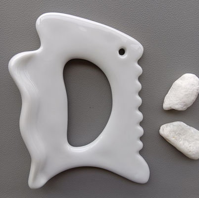 Ceramic Gua Sha Facial Tool Scraping Board for Popular Design White Clay Body Guasha Massager