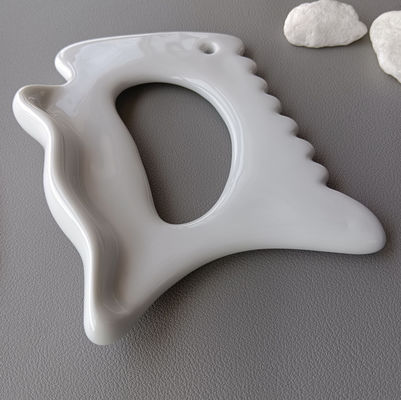 Ceramic Gua Sha Facial Tool Scraping Board for Popular Design White Clay Body Guasha Massager