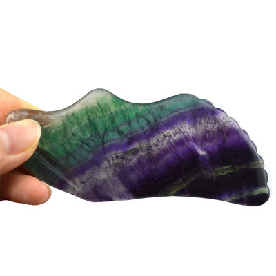 Body Massage Equipment Top Selling Massage Tools for 2024 Rainbow Fluorite Gua Sha Stone Self Skin Care and Spa Facial