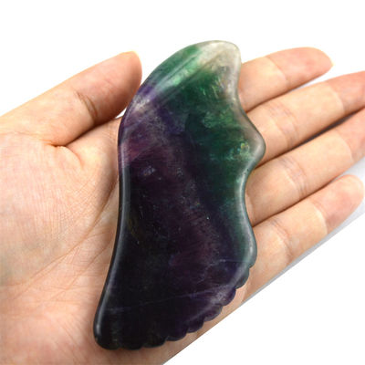 Body Massage Equipment Top Selling Massage Tools for 2024 Rainbow Fluorite Gua Sha Stone Self Skin Care and Spa Facial