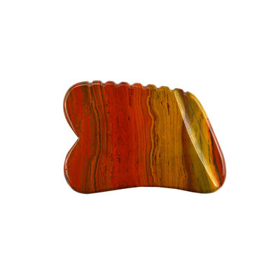 2024 Hot Natural Red Mookaite Jasper Gua Sha Massager Custom Logo Skin Care Anti Aging Healing Stone Scraping Massage Tools