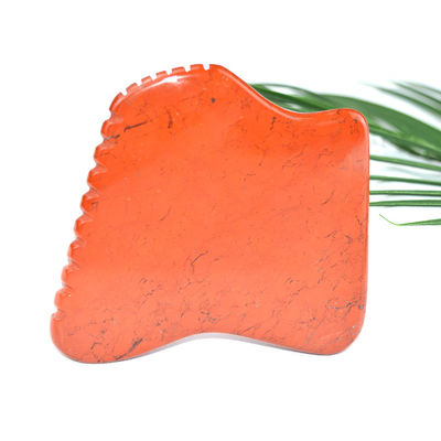 Massager Properties Natural Red Jasper Gua Sha Tool for Facial Massage