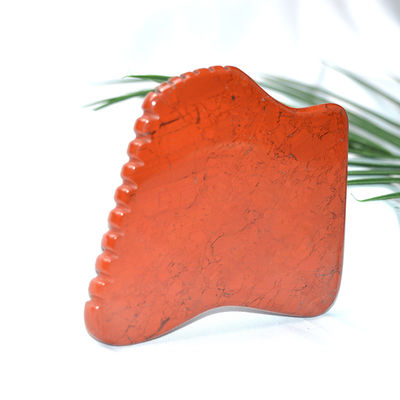 Massager Properties Natural Red Jasper Gua Sha Tool for Facial Massage
