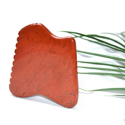 Massager Properties Natural Red Jasper Gua Sha Tool for Facial Massage