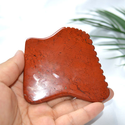 Massager Properties Natural Red Jasper Gua Sha Tool for Facial Massage