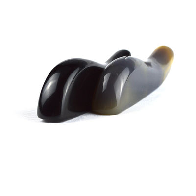 Black Natural Stripe Obsidian Gua Sha Stone for Body Massage and Facial Slimming Professional Tool