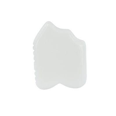 White Jade Facial Guasha Skin Renewal Natural Handmade Healing Jade Stone Gua Sha Scraping Massage Tools for Customized Logo