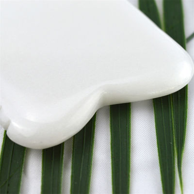 White Jade Facial Guasha Skin Renewal Natural Handmade Healing Jade Stone Gua Sha Scraping Massage Tools for Customized Logo