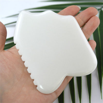 Properties Body Massage Equipment Natural White Jade White Stone Gua Sha Scraping Tool for Body Health Care Massage