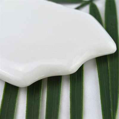 Properties Body Massage Equipment Natural White Jade White Stone Gua Sha Scraping Tool for Body Health Care Massage
