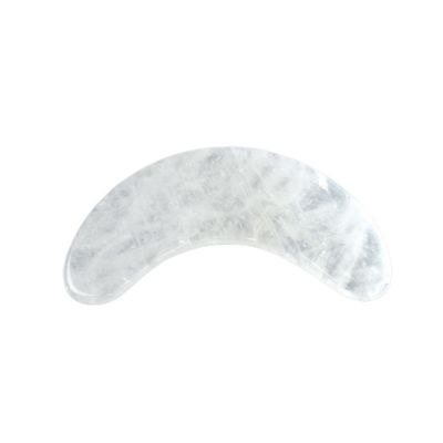 2024 Moon Shape Clear Quartz Gua Sha Scraping Massage Board Guasha Stone Facial Massager for Body Health and Beauty Care