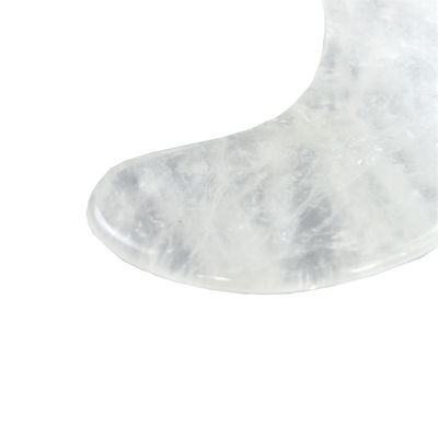 2024 Moon Shape Clear Quartz Gua Sha Scraping Massage Board Guasha Stone Facial Massager for Body Health and Beauty Care
