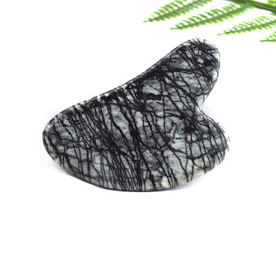 Full-body Lymphatic Drainage Heart Shape Picasso Jasper Gua Sha Scraping Massage Board Guasha Stone Facial Body Massager