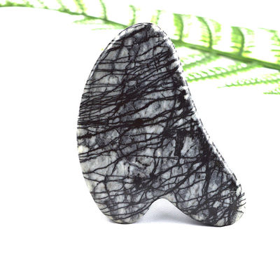 Full-body Lymphatic Drainage Heart Shape Picasso Jasper Gua Sha Scraping Massage Board Guasha Stone Facial Body Massager